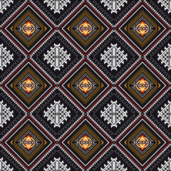 Geometric seamless pattern ethnic style for background, wallpaper, fabric, wrapping rug and carpet.