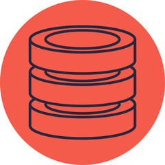 Server Icon. Database Icon. Vector Illustration