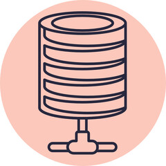 Server Icon. Database Icon. Vector Illustration
