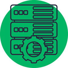 Server Icon. Database Icon. Vector Illustration