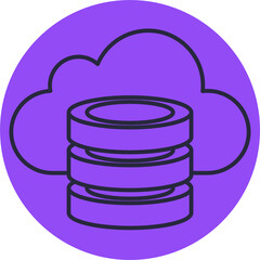 Server Icon. Database Icon. Vector Illustration