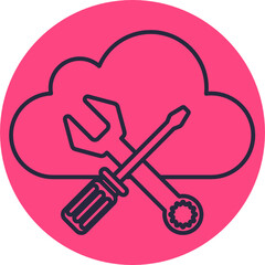 Server Icon. Database Icon. Vector Illustration