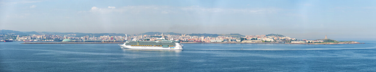 panoramic landscape of a Galician port