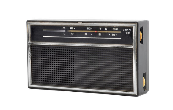 Retro radio on white