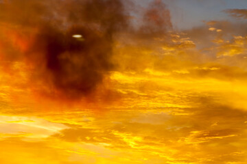 Fototapeta na wymiar beautiful colored sky during sunset or sunrise