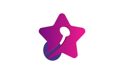 stock illustrator colorful star logo design ready use vector