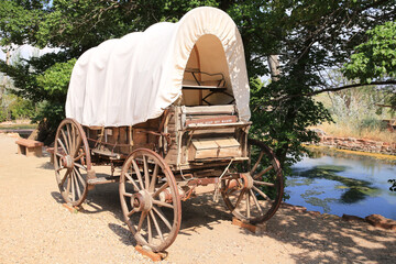 Historic carriage in Pipe Spring National Monument, Arizona, USA