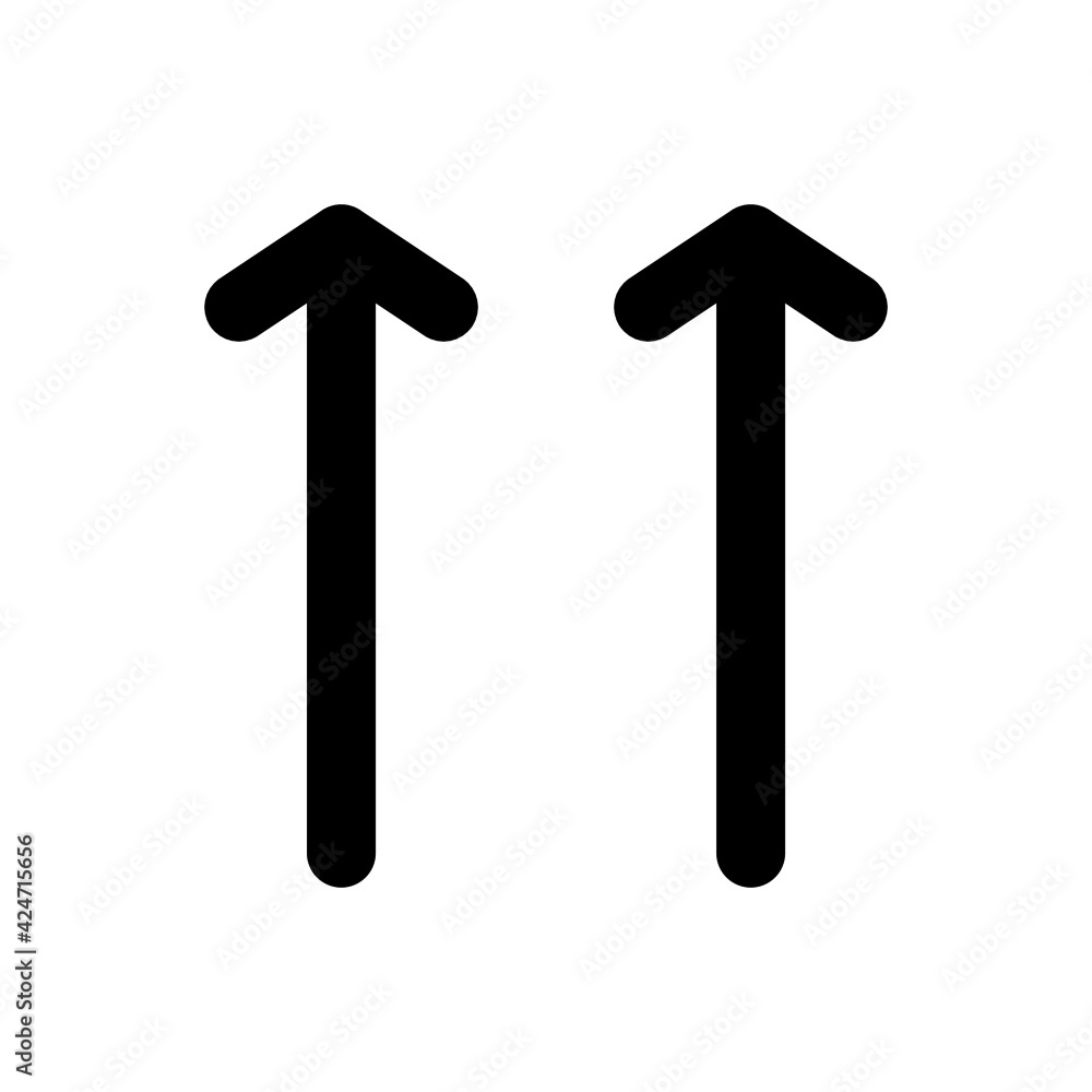 Aufkleber two up arrow icon. suitable for applications user interfaces, website development, and various purpo