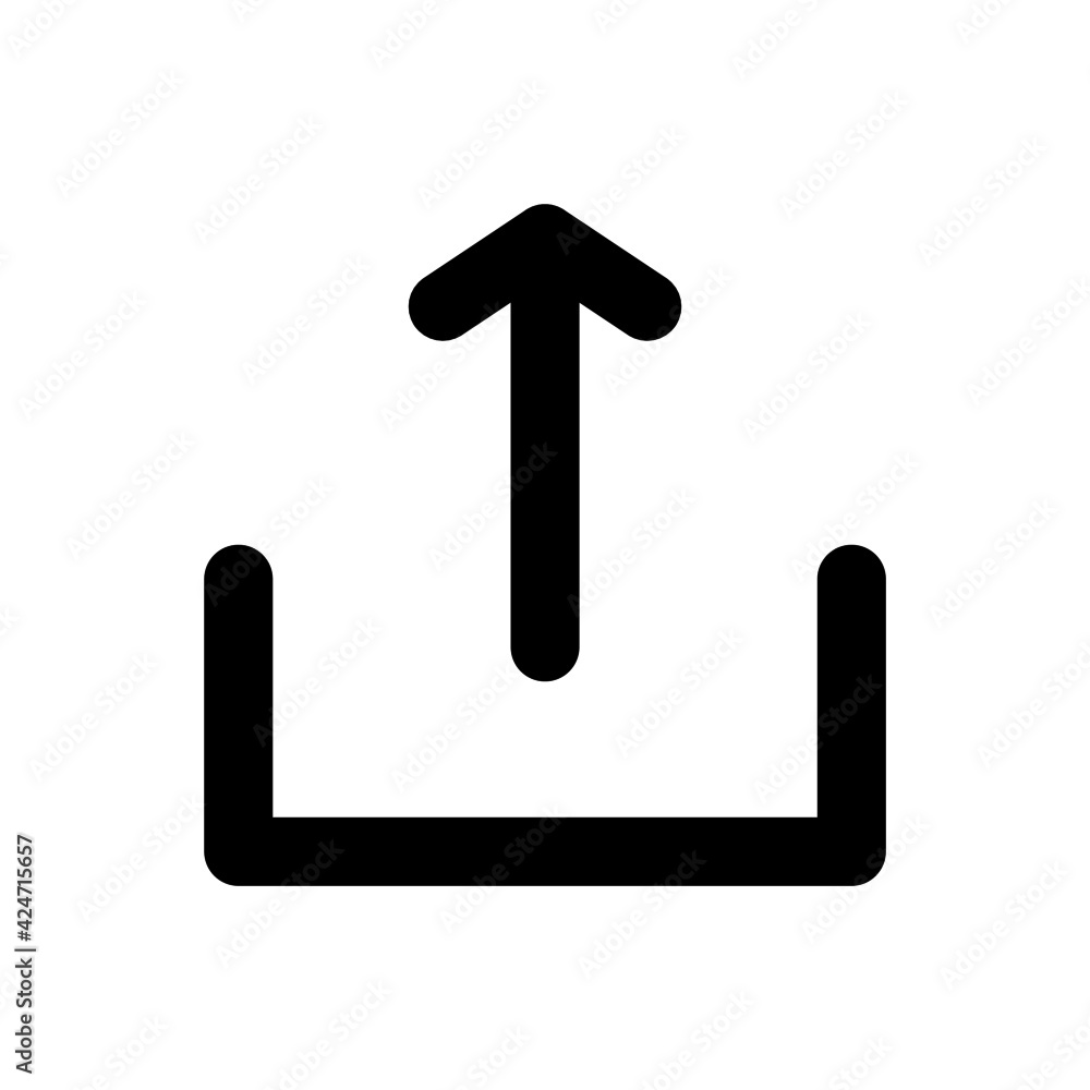 Aufkleber upload arrow icon. suitable for applications user interfaces, website development, and various purpo