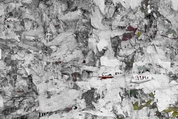 Old papper posters. Torn posters. Ripped paper