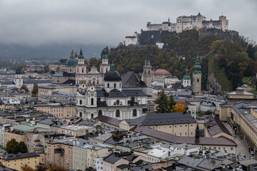 Obraz premium travel destination historic old town of Salzburg in Austria