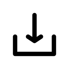 Download arrow icon. Suitable for applications user interfaces, website development,  and various purposes.