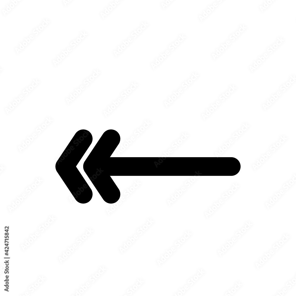 Aufkleber previous arrow icon. suitable for applications user interfaces, website development, and various pur