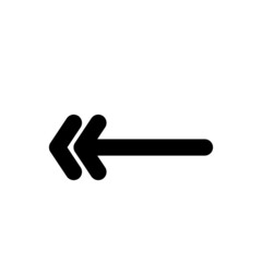 Previous arrow icon. Suitable for applications user interfaces, website development,  and various purposes.