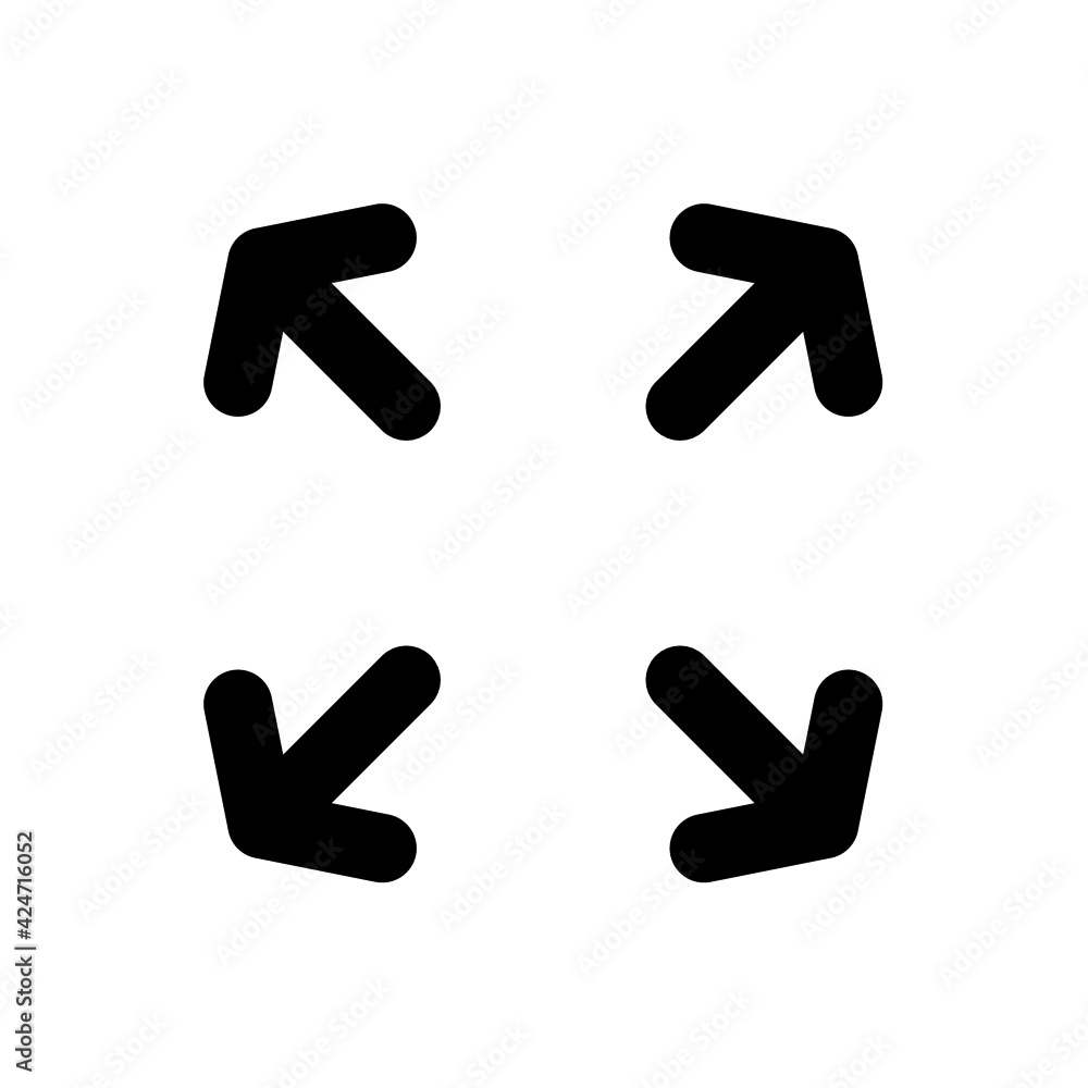 Poster maximize arrow icon. suitable for applications user interfaces, website development, and various pur