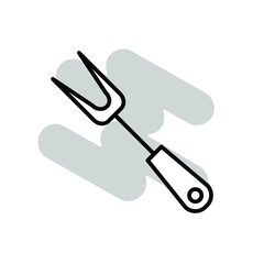 Illustration Vector graphic of fork bbq icon