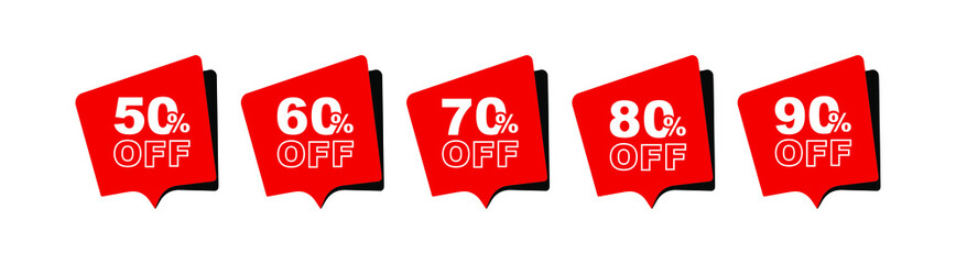 %off sign on white background	