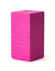 Piece of wooden toy constructor isolated on white