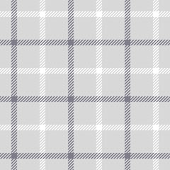 Tattersall plaid pattern simple in grey and white. Seamless textured background graphic for menswear shirt or other modern everyday spring summer autumn everyday casual fashion textile print. - 424719079
