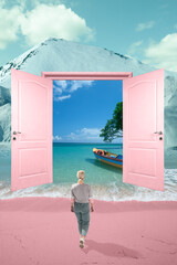 Modern design, contemporary art collage. Inspiration, idea, trendy urban style.