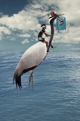 Modern design, contemporary art collage. Inspiration, idea, trendy urban style.
