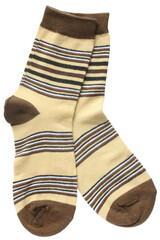 Pair of child's striped socks