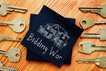 Buying a Home in a Bidding Waris shown on the photo using the text
