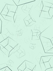 Drawn cube  abstract peppermint  background