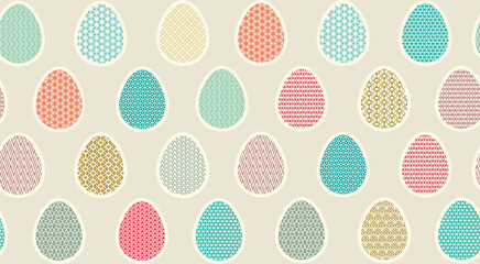 Easter eggs seamless pattern. Easter egg textured. Vector illustration for textile, card, wrapping paper. cloth