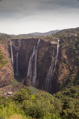 Waterfall in India, An Awesome midday view of  one of the highest cascades in Karnataka named Jog,  its true splendor can be witnessed during the rainy season. 