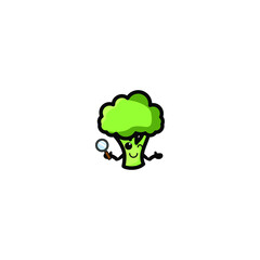 Cute Brocoli Mascot Vector Illustration Design. Epas 10. Recomended For Children Book.