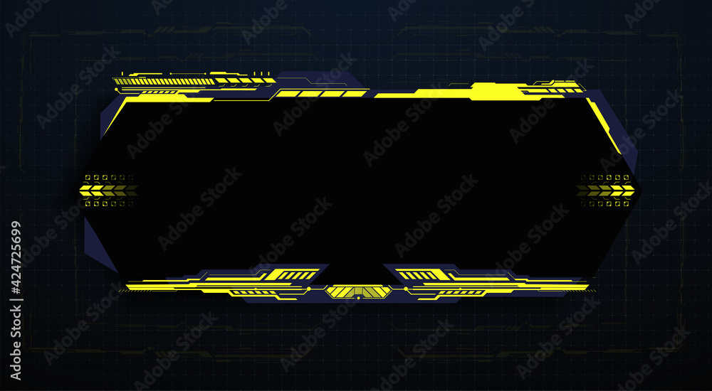 Aufkleber sci fi hud, ui, gui modern futuristic user interface square frames blocks. technology background wit