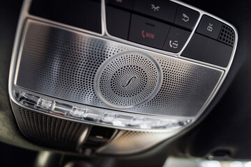 close up of a car radio