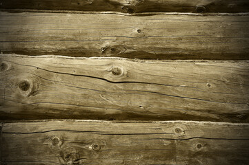 Naklejka premium Grunge wooden logs