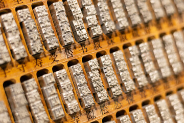 Movable type printing, an ancient Chinese invention. I can print an infinite number of moulds of Chinese characters made of lead blocks on paper. 