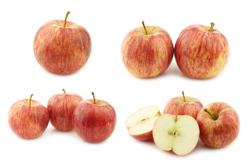 Fototapeta na wymiar fresh sweet small apples on a white background
