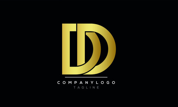 Abstract Letter Initial DD Vector Logo Design Template