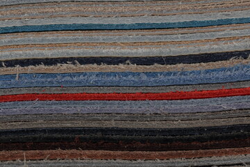 stack of the highest quality leather in the factory