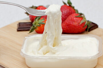 strawberry dessert with chocolate