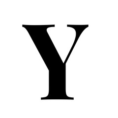 Y  letter word illustration on simple white background