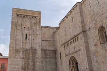 Fototapeta premium Day view of Cathedral of Santa Maria d'Urgell. Catalonia