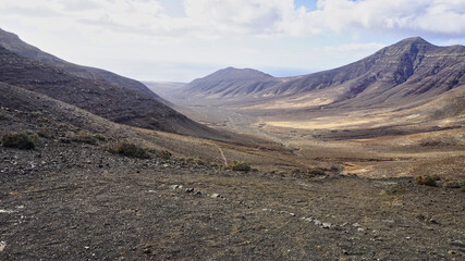 Aussicht über den Barranco de las Damas auf Fuerteventura