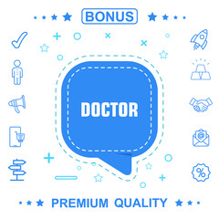 Doctor icon in speech bubble