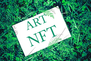 ART NFT inscription in the green frame.