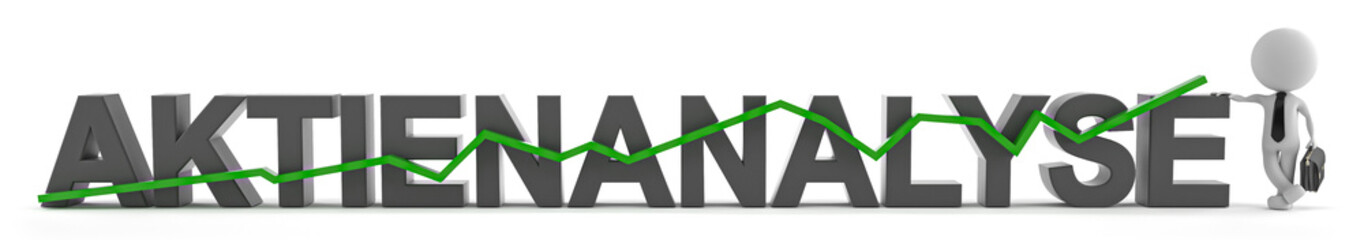 Aktienanalyse Überschrift für Homepage zum Thema Börse und Geldanlage
