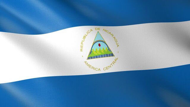 Flag of The Nicaragua. Flag's footages are rendered in real 3D software. Perfect for TV, Movies, social, HUD, presentations, webs etc.
