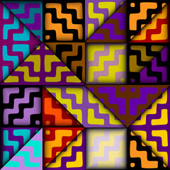 Paper cut shapes design. Seamless vector pattern.