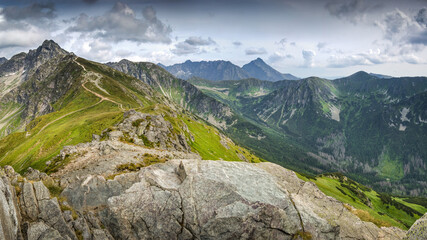 View at Świnica, Wielka Kopa, Krywań from Beskid, Tatra Mountains, Poland