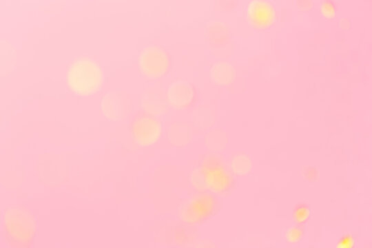 Pink Abstract Background With Yellow Gold Highlights