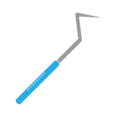 Dental therapy icon and surgical dental instrument illustration